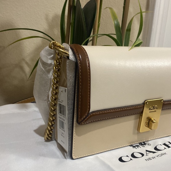 Coach Hutton Colorblock Leather Shoulder Bag - Picture 4 of 13